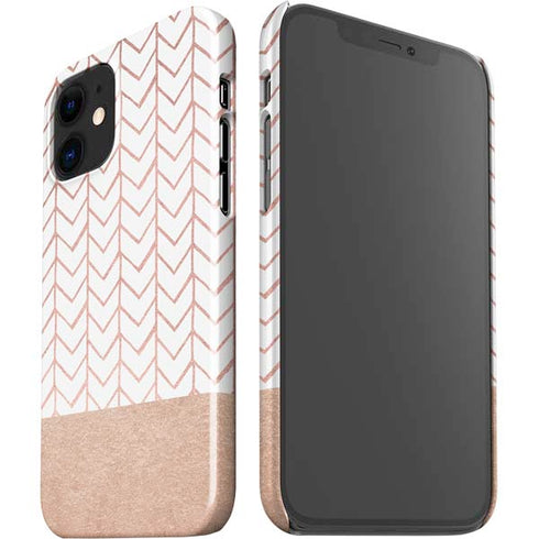 Rose Gold Herringbone iPhone 12 Mini Lite Case
