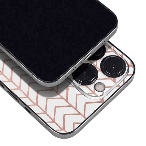Rose Gold Herringbone iPhone 13 Pro Max Skin