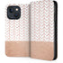 Rose Gold Herringbone iPhone 14 Folio Case