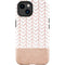 Rose Gold Herringbone iPhone 15 Plus Impact Case