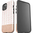 Rose Gold Herringbone iPhone 15 Plus Impact Case
