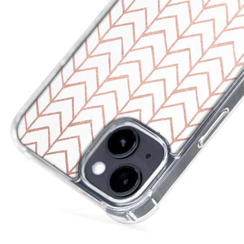 Rose Gold Herringbone iPhone 15 MagSafe Case