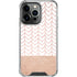 Rose Gold Herringbone iPhone 14 Pro Clear Case