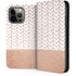Rose Gold Herringbone iPhone 14 Pro Max Folio Case