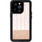 Rose Gold Herringbone iPhone 14 Pro Waterproof Case