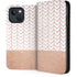 Rose Gold Herringbone iPhone 15 Plus Folio Case