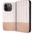 Rose Gold Herringbone iPhone 15 Pro Folio Case