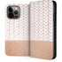 Rose Gold Herringbone iPhone 15 Pro Max Folio Case