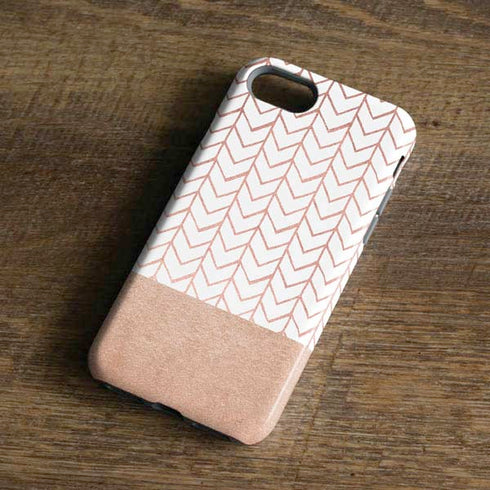 Rose Gold Herringbone iPhone 7 Pro Case