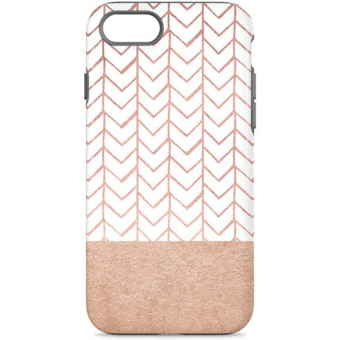 Rose Gold Herringbone iPhone 8 Pro Case