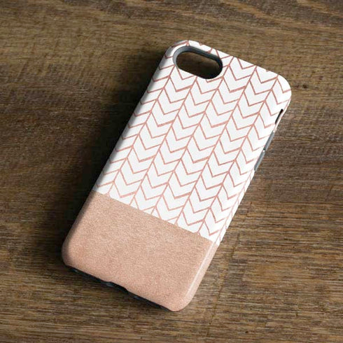 Rose Gold Herringbone iPhone 8 Pro Case