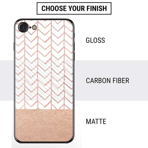 Rose Gold Herringbone iPhone SE (2nd & 3rd Gen) Skin
