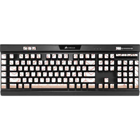 Rose Gold Herringbone K95 RGB PLATINUM Mechanical Gaming Keyboard Skin