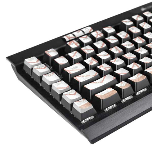 Rose Gold Herringbone K95 RGB PLATINUM Mechanical Gaming Keyboard Skin
