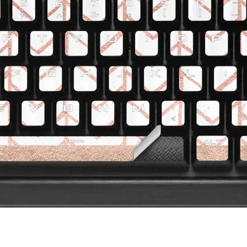 Rose Gold Herringbone K95 RGB PLATINUM Mechanical Gaming Keyboard Skin