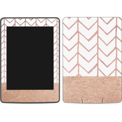 Rose Gold Herringbone Amazon Kindle Skin