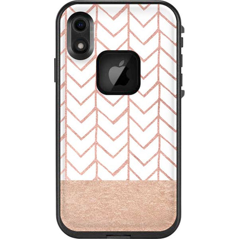 Rose Gold Herringbone LifeProof Fre iPhone Skin