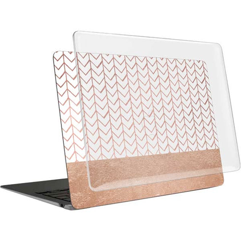 Rose Gold Herringbone MacBook Air 13in M1 (2021) Case plus Skin