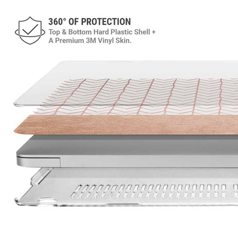 Rose Gold Herringbone MacBook Air 15in (2023-2025) Case plus Skin