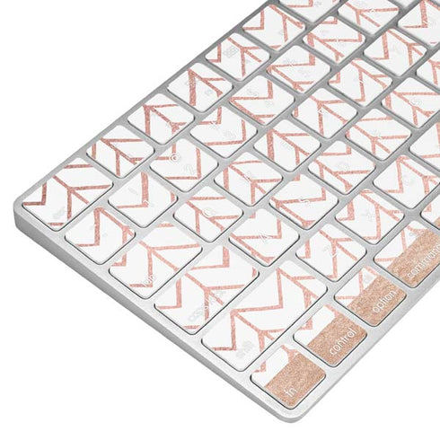 Rose Gold Herringbone Magic Keyboard Skin