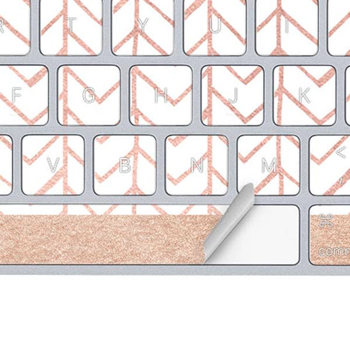 Rose Gold Herringbone Magic Keyboard Skin