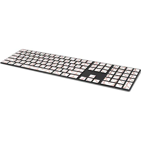 Rose Gold Herringbone Magic Keyboard with Numeric Keypad Skin