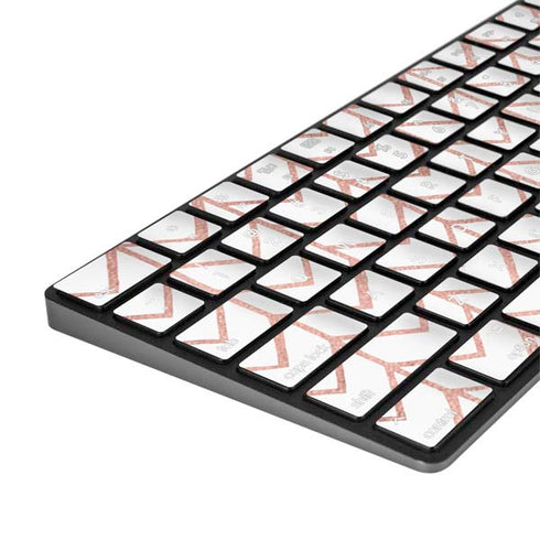 Rose Gold Herringbone Magic Keyboard with Numeric Keypad Skin
