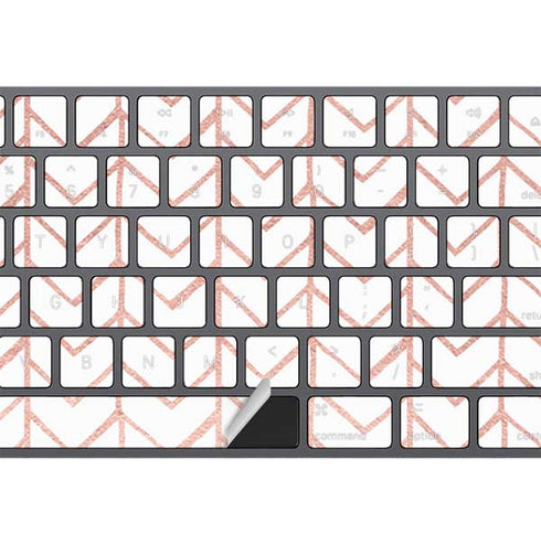 Rose Gold Herringbone Magic Keyboard with Numeric Keypad Skin