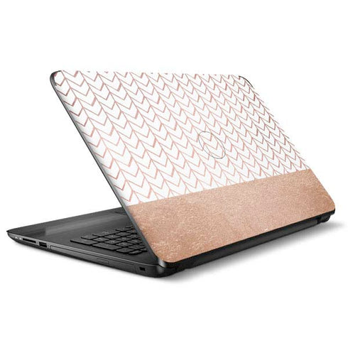 Rose Gold Herringbone HP Notebook Skin