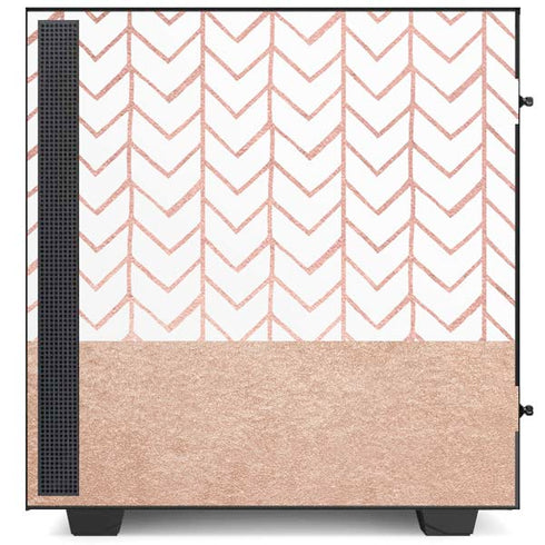 Rose Gold Herringbone NZXT H510 Compact ATX Mid-Tower Case Skin
