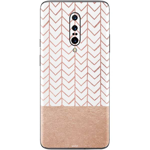 Rose Gold Herringbone OnePlus 7 Pro Skin