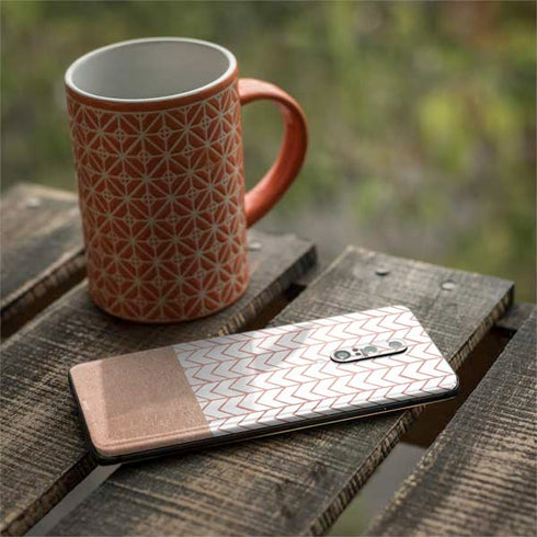 Rose Gold Herringbone OnePlus 7 Pro Skin
