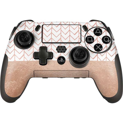 Rose Gold Herringbone PlayStation Scuf Vantage 2 Controller Skin