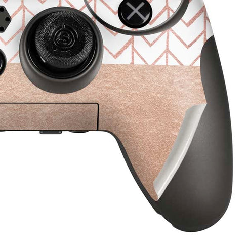 Rose Gold Herringbone PlayStation Scuf Vantage 2 Controller Skin