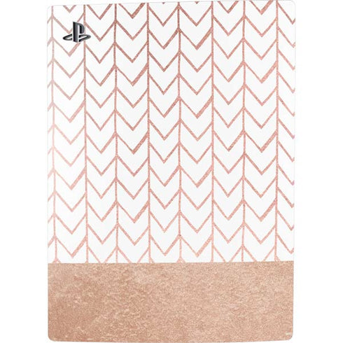 Rose Gold Herringbone PS5 Digital Edition Bundle Skin
