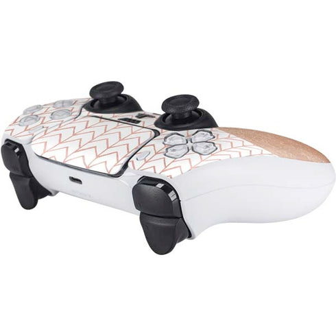 Rose Gold Herringbone PS5 Controller Skin