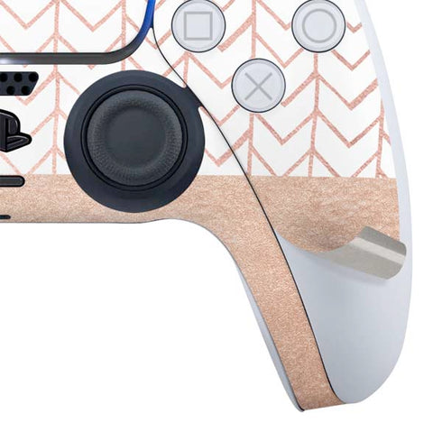 Rose Gold Herringbone PS5 Slim Digital Edition Bundle Skin