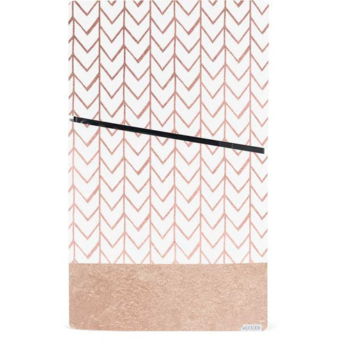 Rose Gold Herringbone PS5 Slim Digital Edition Console Skin