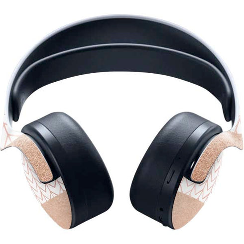 Rose Gold Herringbone PULSE 3D Wireless Headset for PS5 Skin