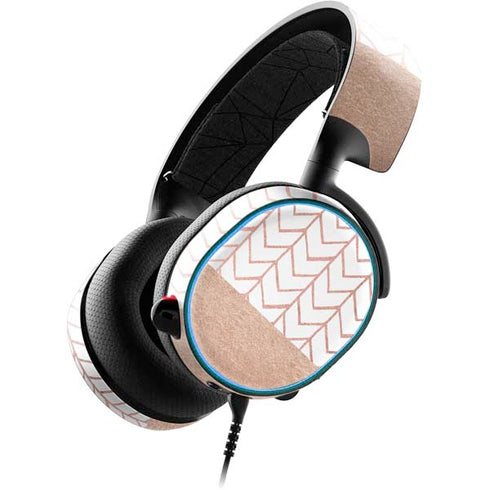 Rose Gold Herringbone SteelSeries Arctis 3 Skin