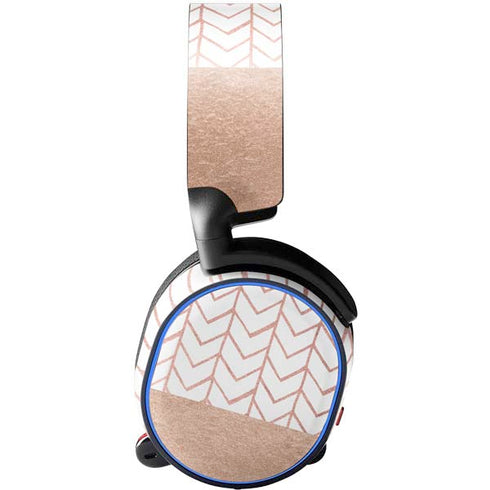 Rose Gold Herringbone SteelSeries Arctis 3 Skin