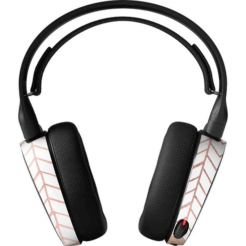 Rose Gold Herringbone SteelSeries Arctis 3 Skin