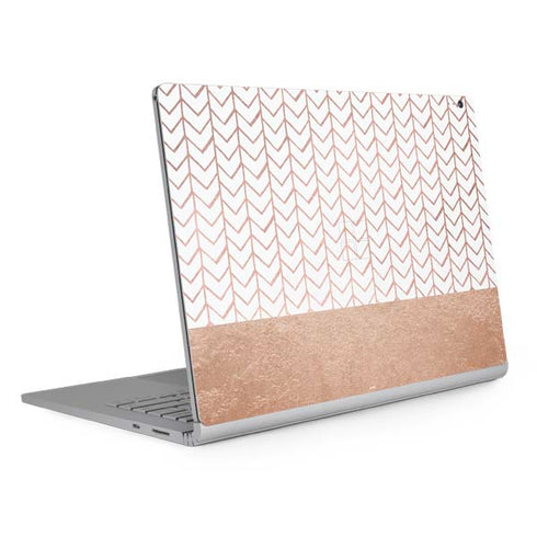 Rose Gold Herringbone Surface Book 2 13.5in Skin