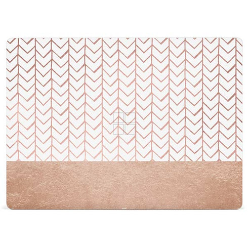 Rose Gold Herringbone Surface Laptop 3 13.5in Skin