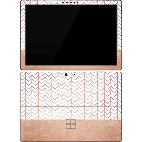 Rose Gold Herringbone Surface Pro 7 Skin