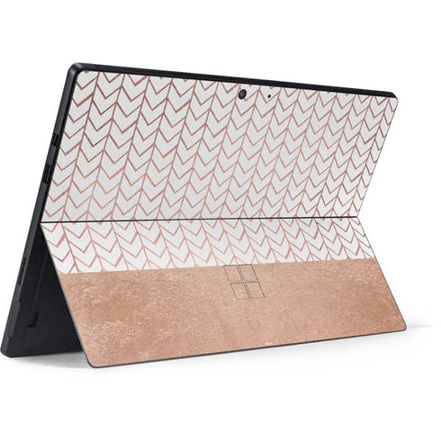 Rose Gold Herringbone Surface Pro 7 Skin