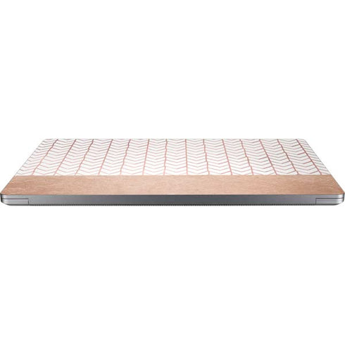 Rose Gold Herringbone Universal Laptop 12in (9.8 x 6.8in) Skin