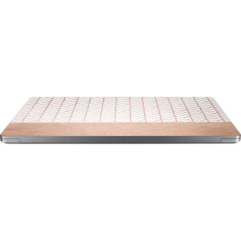 Rose Gold Herringbone Universal Laptop 14in (11.4 x 8.2in) Skin