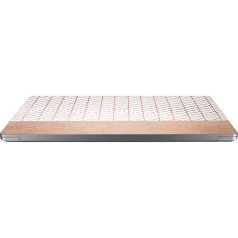 Rose Gold Herringbone Universal Laptop 16.6in (13.4 x 9.7in) Skin