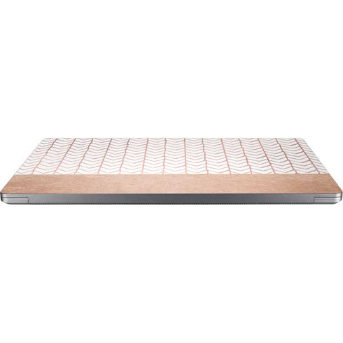 Rose Gold Herringbone Universal Laptop 17in (13.8 x 10in) Skin